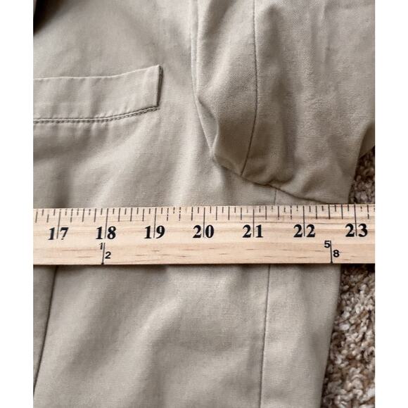 Eddie Bauer Sport Coat Blazer Jacket Mens Medium Khaki Three-Button 100% Cotton* - Picture 3 of 10
